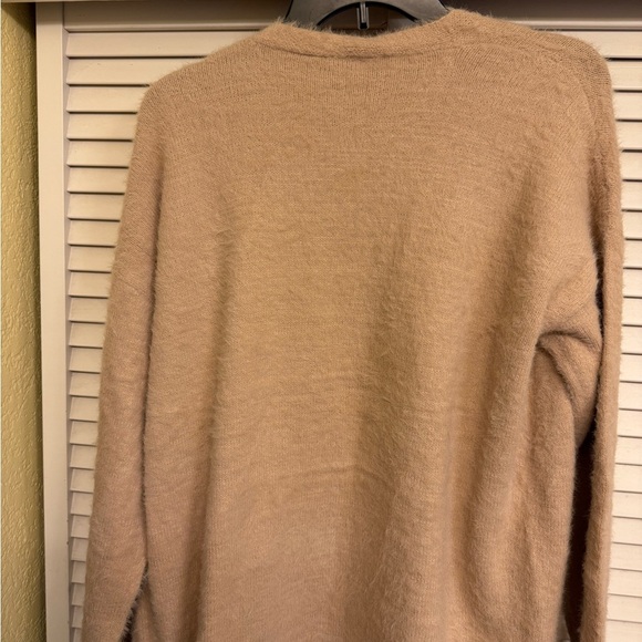 Nostalgia woman’s Cardigan Sweater Midi length Tan 3/4 Length NEW Sz XL - Picture 2 of 14